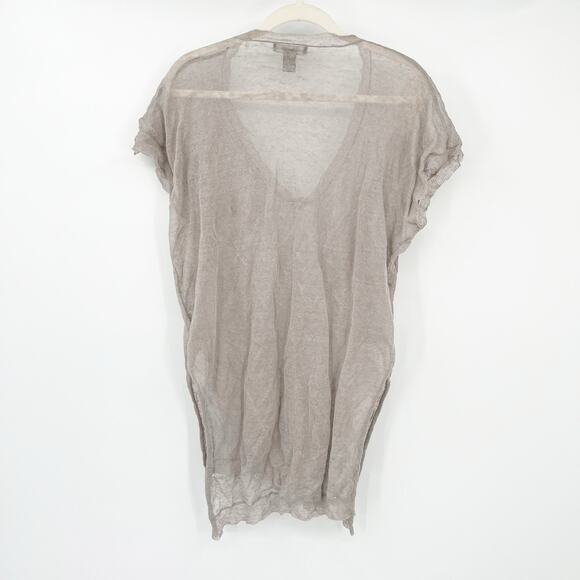 Christopher‎ Fischer Womens Beach Cover Up Sheer Linen Metal Blend Tunic Top M/L - Picture 9 of 9